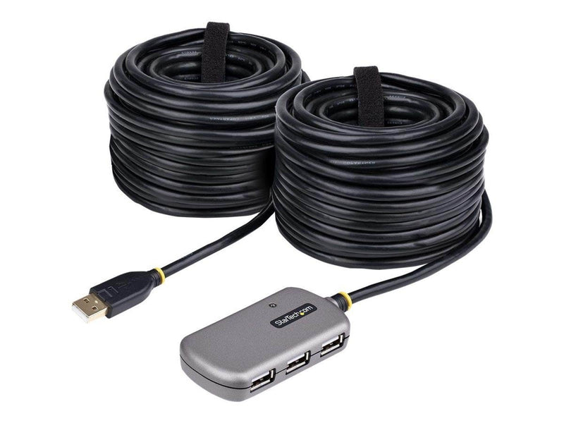 StarTech.com USB Extender Hub 24m USB 2.0 Extension Cable with 4-Port USB Hub Active/Bus Powered USB Repeater Cable USB-Hubs - 4