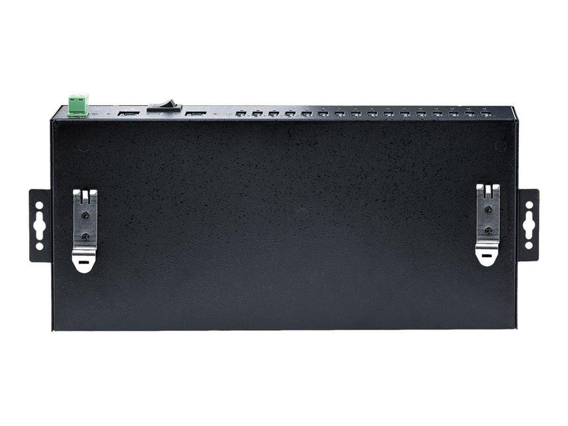 StarTech.com 16-Port Industrial USB 3.0 Hub 5Gbps Metal DIN/Surface/Rack Mountable ESD Protection Terminal Block USB-Hubs - USB