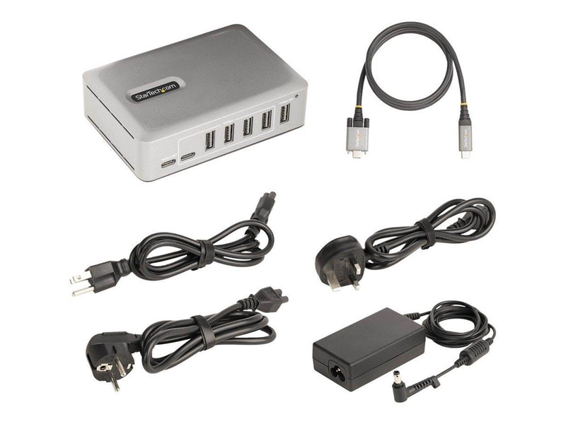 StarTech.com 7-Port USB-C Hub 5x USB-A + 2x USB-C Self-Powered w/ 65W Power Supply USB 3.1 10Gbps Hub w/ BC1.2 Charging USB-Hubs