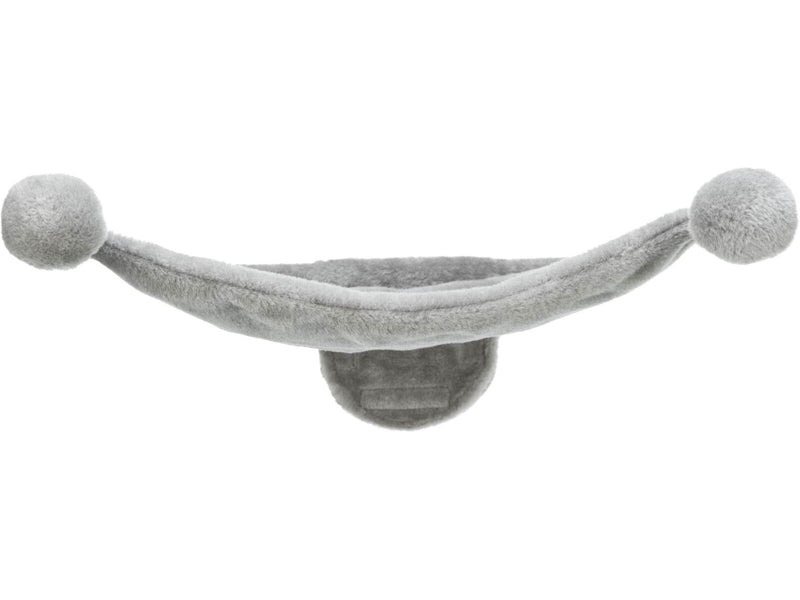 Trixie Wandmontierte Plüsch-Katzenhängematte mit Metallrahmen Grau 42x41cm
