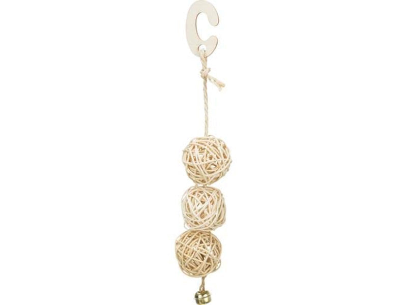 Trixie 3 Rattan balls with bell 24 cm