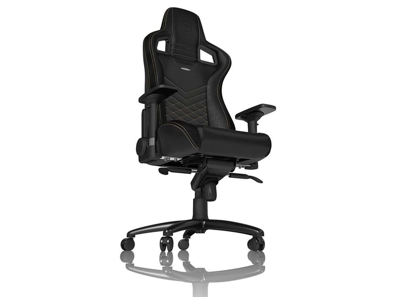noblechairs EPIC Series - Black / Gold Gaming Stuhl - Schwarz / Gold - PU-Leder - Bis zu 120 kg