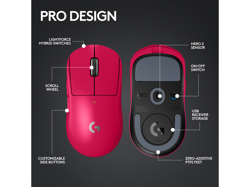 Logitech G PRO X SUPERLIGHT 2 - Gaming Maus (Pink)