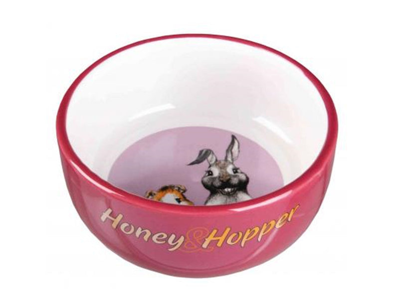 Trixie Honey & Hopper Ceramic Bowl 250 ml/ø 11 cm assorted colours