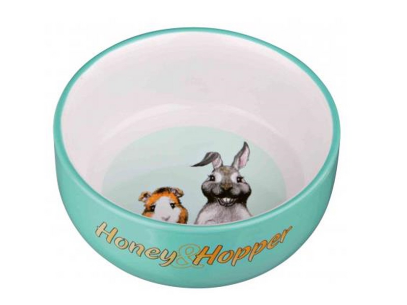 Trixie Honey & Hopper Ceramic Bowl 250 ml/ø 11 cm assorted colours