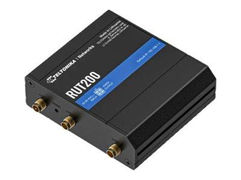 Teltonika RUT200 - wireless router - WWAN - Wi-Fi - 3G 4G 2G - DIN rail mountable - Wireless router N Standard - 802.11n