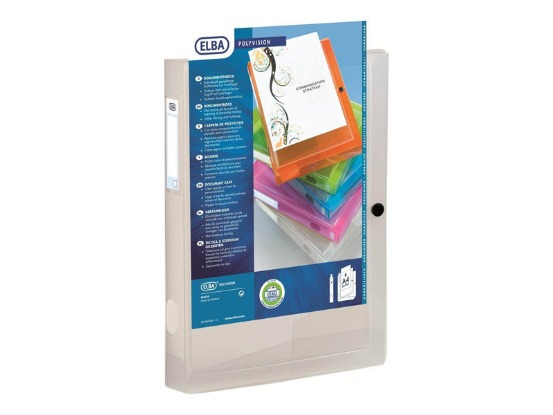 Oxford ELBA Polyvision - box file - capacity: 400 sheets - transparent blue