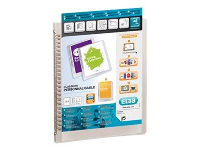 Oxford ELBA Polyvision - presentation ring binder - for A4 - capacity: 100 sheets - transparent white