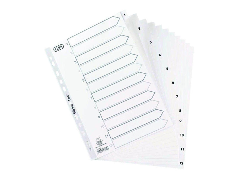 Oxford ELBA StrongLine - divider - for A4 - white