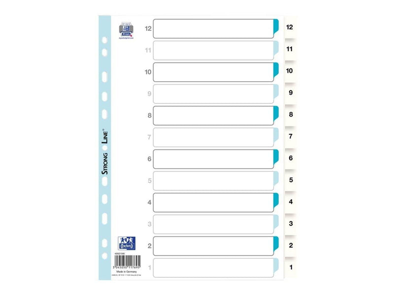Oxford ELBA StrongLine - divider - for A4 - white
