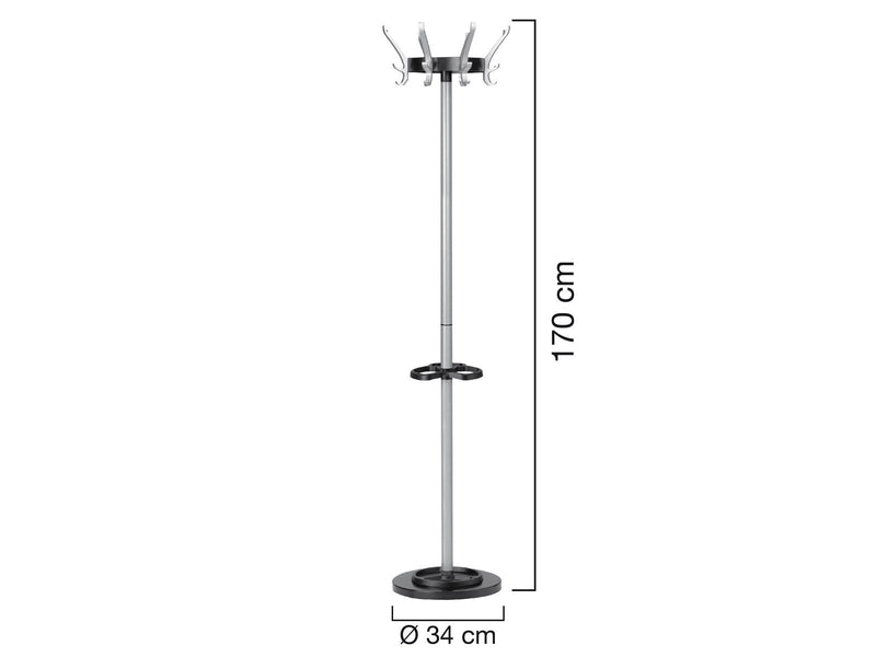 Unilux Cypres Coat stand silver