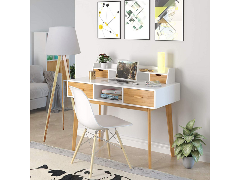 Unilux Tooka LED floor lamp white/wood
