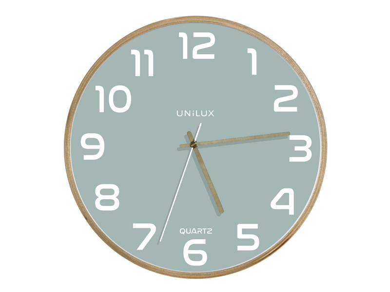 Unilux Baltic Clock green/wood