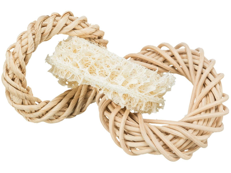 Trixie Loofah ring with rattan and corn leaf ring ø 13 cm