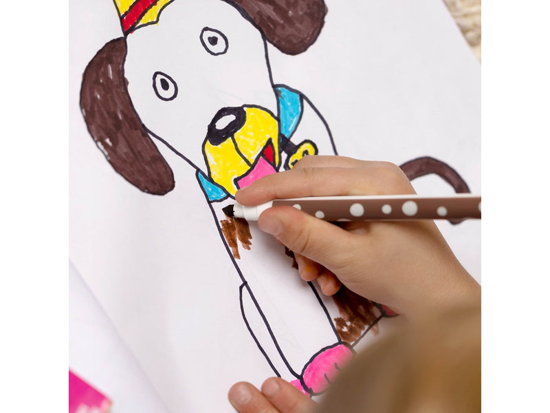 Paper Mate Malstifte mit Filzspitze für Kinder | Dual-Ended-Design | Waschbare Tinte | Verschiedene Farben | 15 Faserspitzenmark