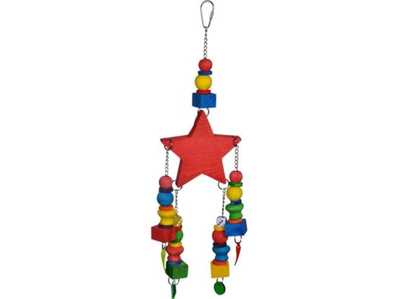 VADIGRAN Bird Toy Red Star multi color 40cm