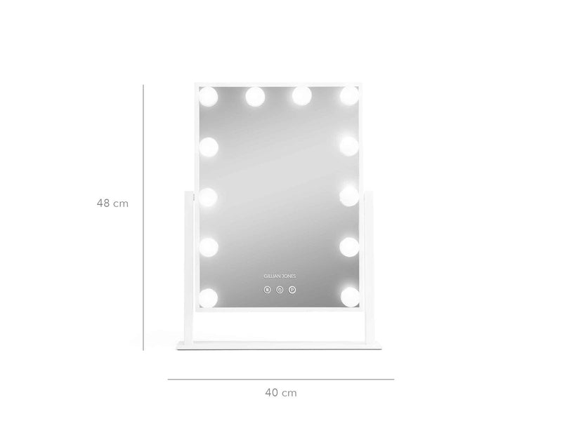 Gillian Jones LED Light Hollywood Mirror White