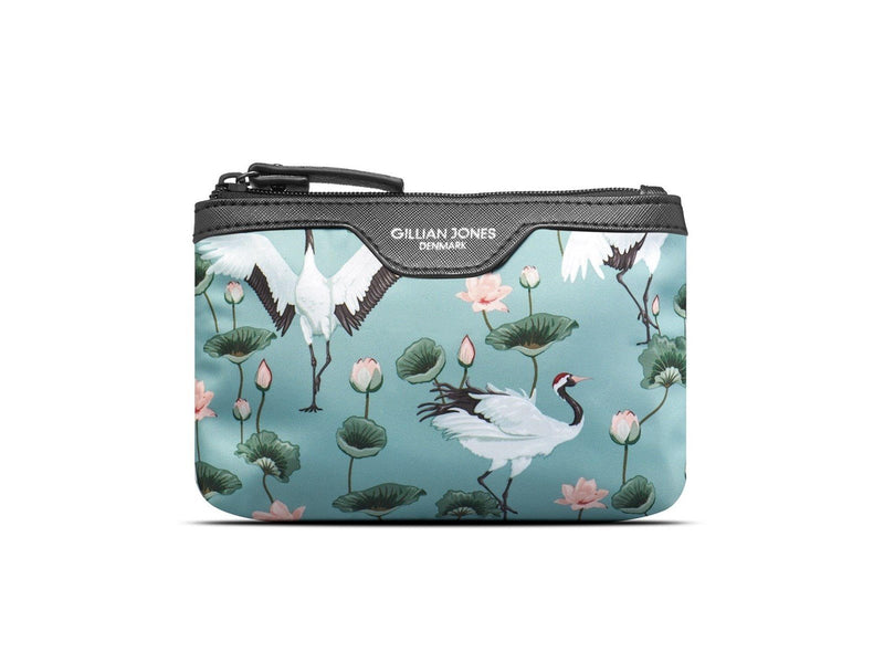 Gillian Jones Makeup purse in Crane Dance Print