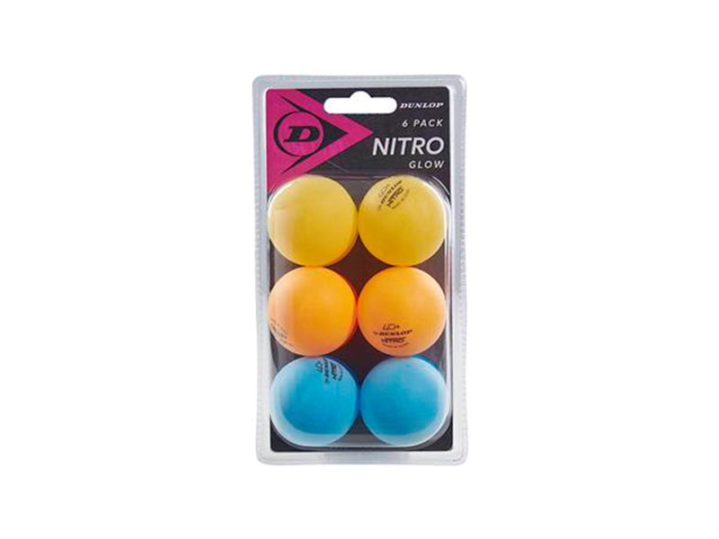 Dunlop Nitro Glow 40+  6 Tabletennis Ball