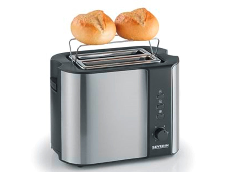 SEVERIN Toaster AT 2589 - Brushed Stainless Steel/Black