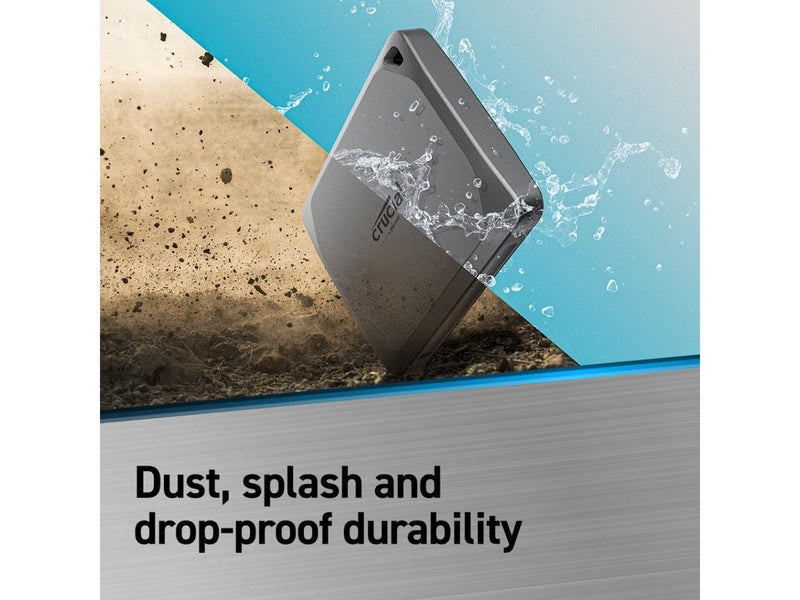 Crucial X9 Pro Portable SSD - 2TB - Grau - Extern SSD - USB 3.2 Gen 2