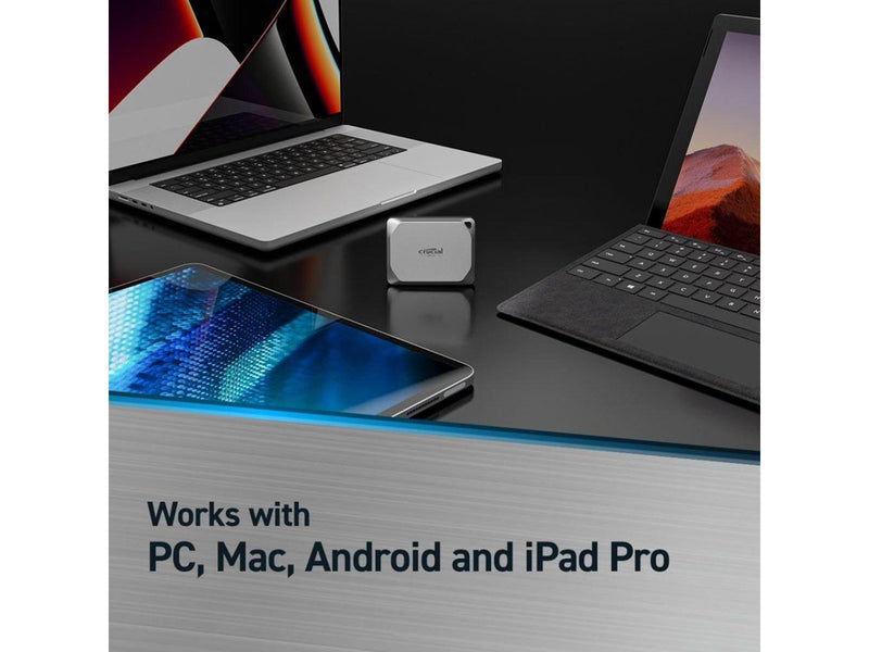 Crucial X9 Pro Portable SSD - 2TB - Grau - Extern SSD - USB 3.2 Gen 2
