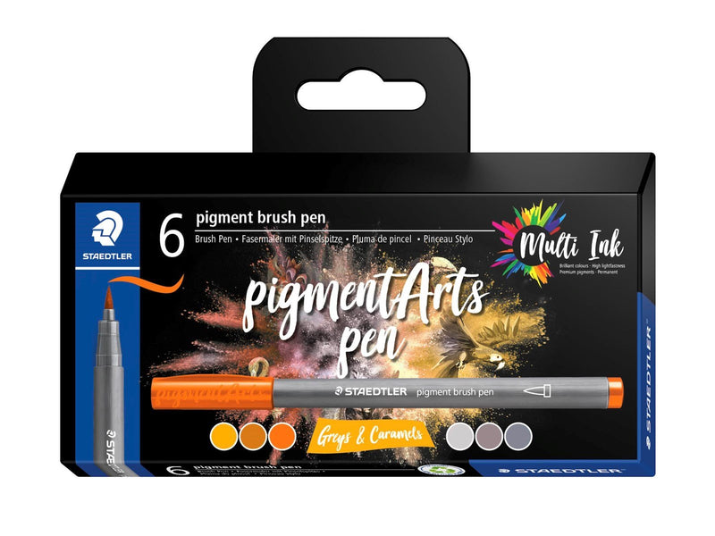 Staedtler Pigment brush 371 "Greys & Caramels" 6 pcs. Cardboard box