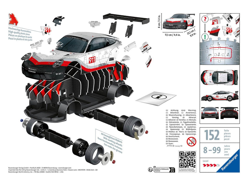 Ravensburger Porsche 911 MK2 GT3 Cup 108p 3D Puzzle