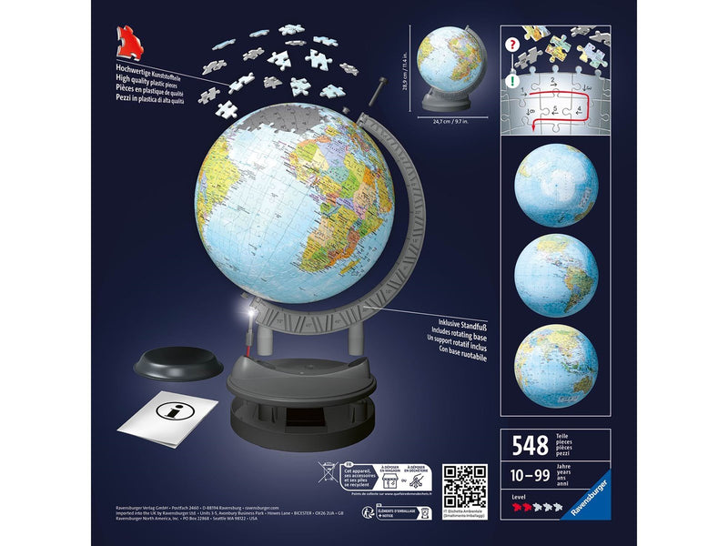 Ravensburger Globe With Light 540p 3D Puzzle
