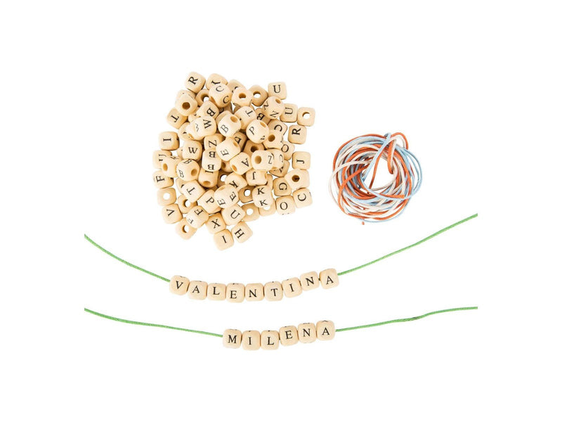 Small Foot - Wooden Letter Beads Making Bracelets.