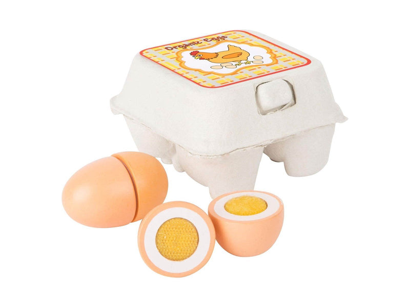 Small Foot - Wooden Play Food Eggs 9dlg.