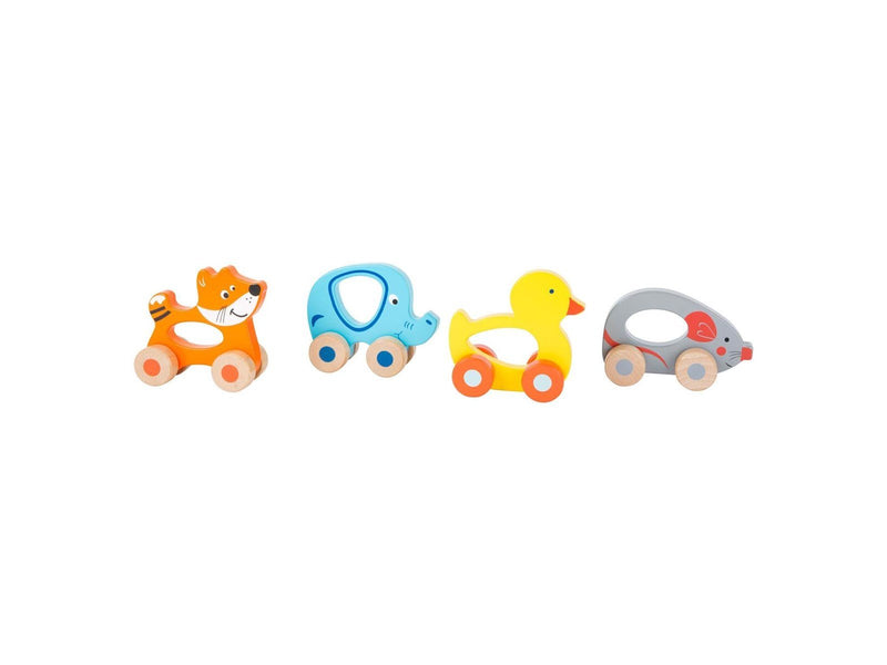 Small Foot - Wooden Push Figure Animal on Wheels