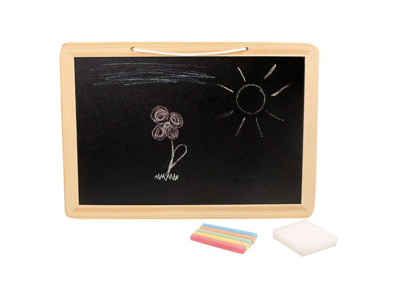 Small Foot - Wooden Chalkboard with Colored Crayon