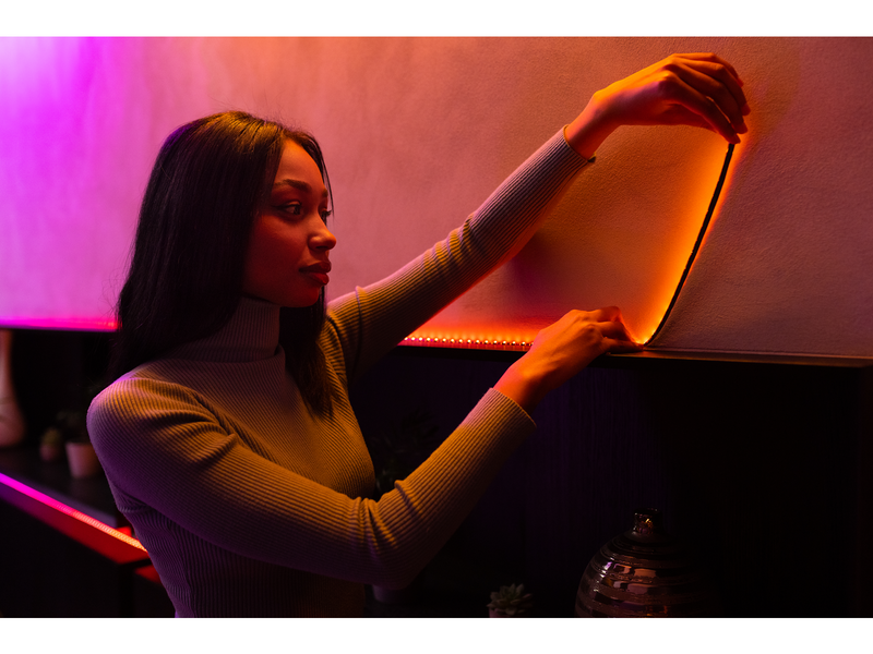 Twinkly Line Starter Kit – App-controlled RGB LED light strip. 1.5 Meters. White Strip. Extendible