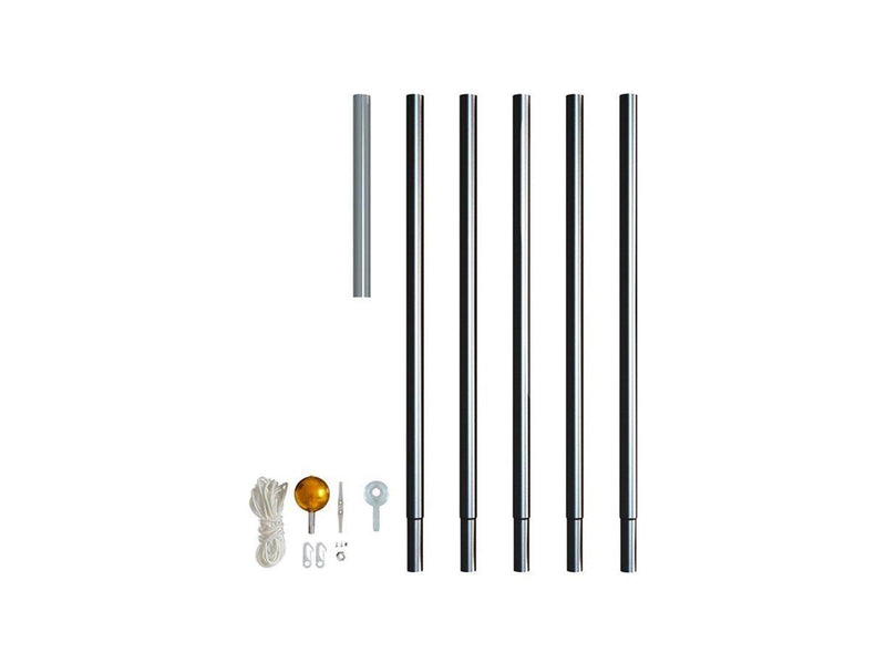 Twinkly Flagpole Kit for  6-meters-tall Light Tree. Black Aluminium.