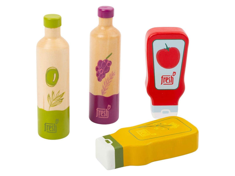 Small Foot - Wooden Play Food Sauces and Oil 4dlg