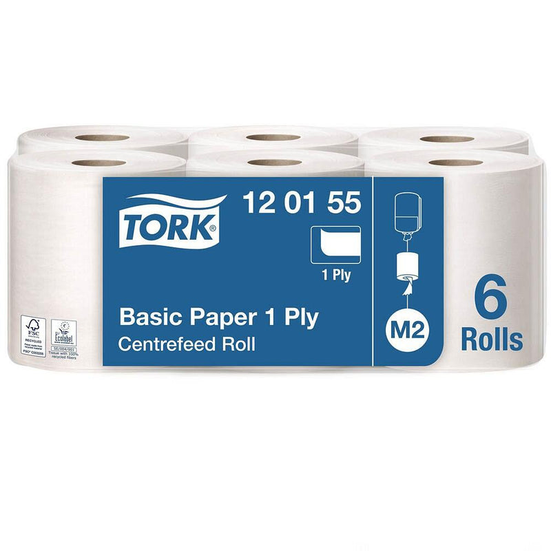 TORK Putztuchrollen 1-lagig hochweiß