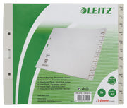LEITZ Ordnerregister 1230 Halbformat, Überbreite Dez.-Jan. grau 12-teilig - 5 Satz