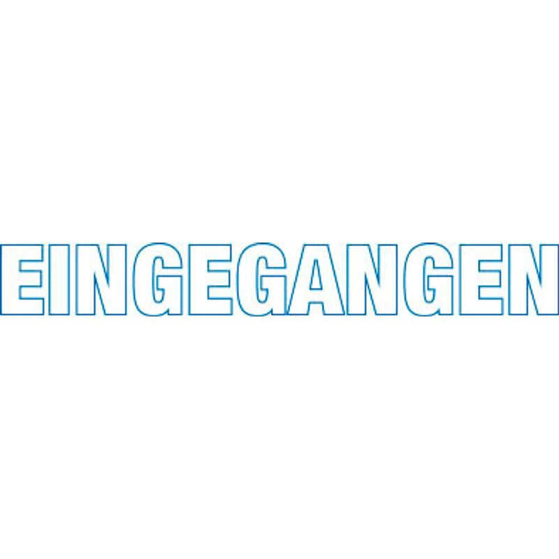 trodat Datumstempel mit Text 'Eingegangen' selbstfärbend - blau rot