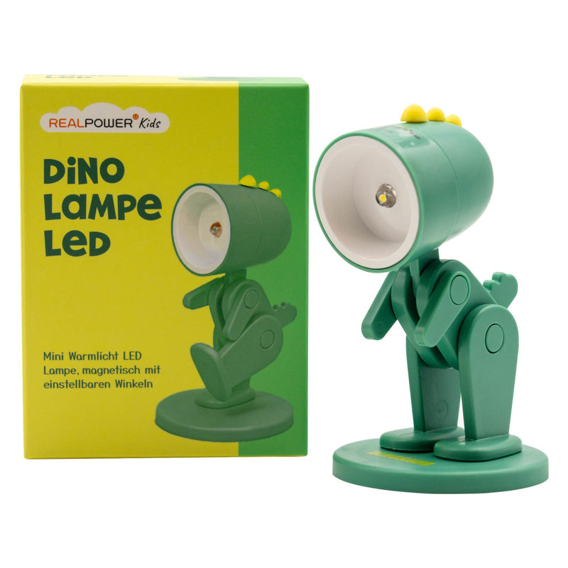 RealPower LED-Tier Taschenlampe Grüner Dino mit Sockel