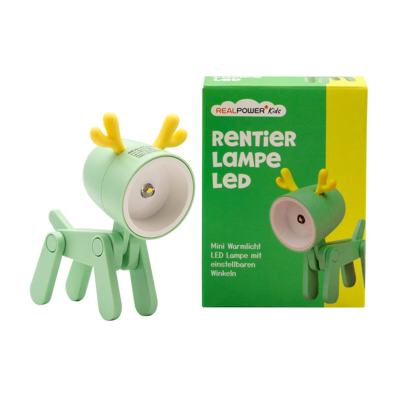 RealPower LED-Tier Taschenlampe Grünes Rentier