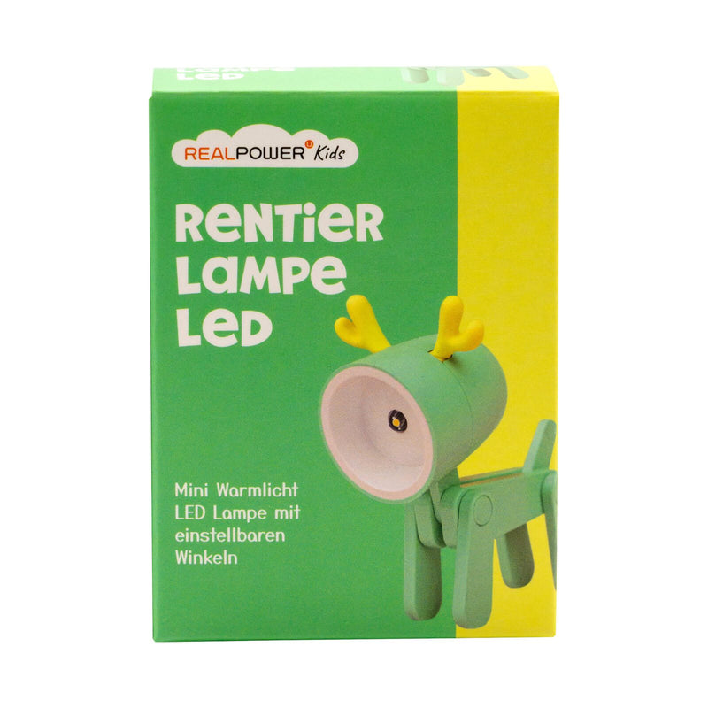 RealPower LED-Tier Taschenlampe Grünes Rentier
