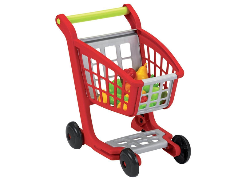 Ecoiffier 100% Chef shopping cart with groceries