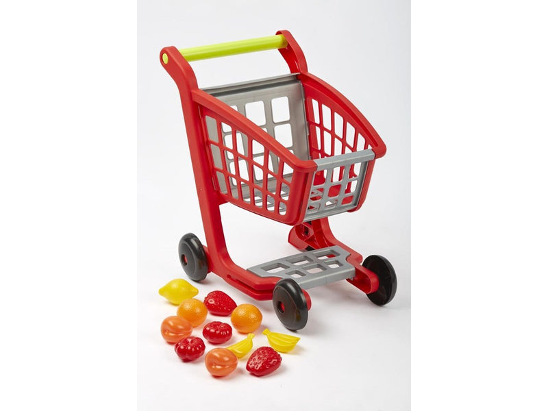 Ecoiffier 100% Chef shopping cart with groceries