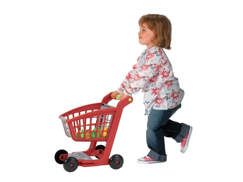 Ecoiffier 100% Chef shopping cart with groceries