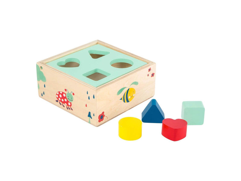 Small Foot - Wooden Shape Sorter with Blocks Natur