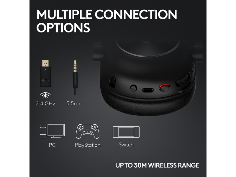 Logitech G PRO X 2 - LIGHTSPEED Wireless Gaming Headset - Rot