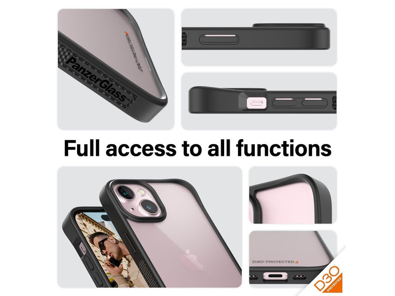 PanzerGlass ClearCase with D3O iPhone 15