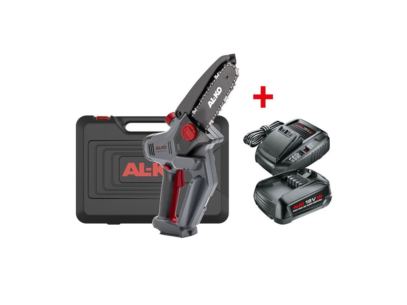 AL-KO Mini-kædesav CSM 1815 inkl. batteri og lader tran