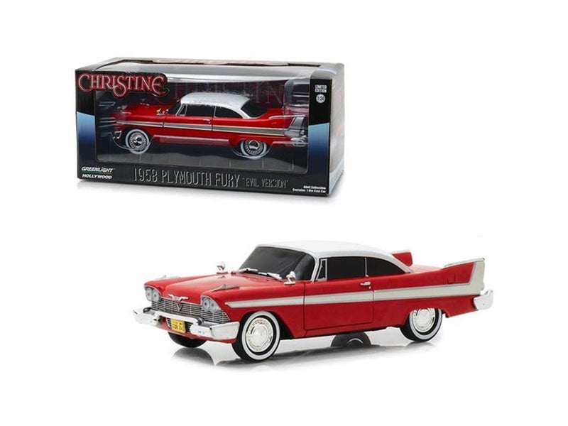 Greenlight 1:24 Scale Diecast for 1958 Plymouth Evil Version Model Car Fury Red